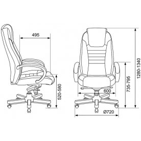 Компьютерное кресло Бюрократ T-9923MAHOGANY