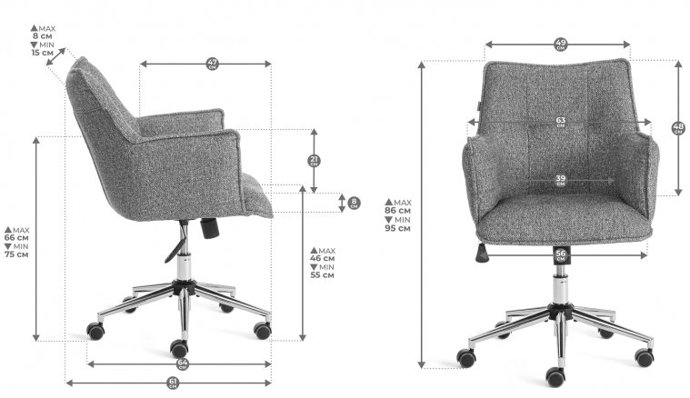 Компьютерное кресло Lutz/Луц shape silver