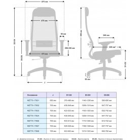 Компьютерное кресло Metta 17831 комплект 18/2D