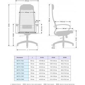 Компьютерное кресло Metta 17833 комплект 16