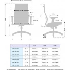 Компьютерное кресло Metta 17834 комплект 19/2D