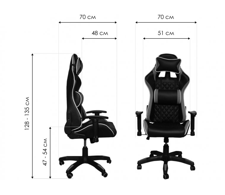 Компьютерное кресло MFG-6023 black / white