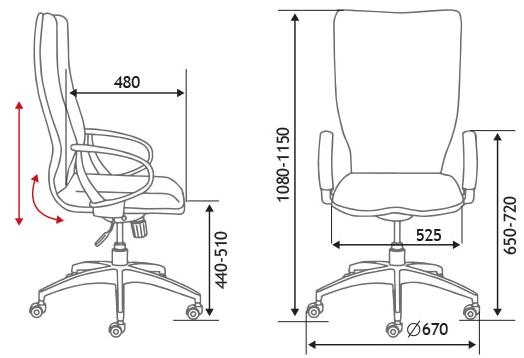 Компьютерное кресло IQ CX0898H-1-54 full black черный пластик / черная ткань
