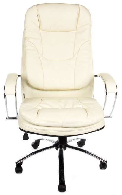 Кресло Anders экокожа / хром бежевое