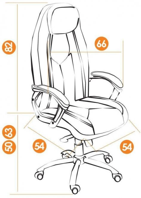 Кресло компьютерное Boss коричневое