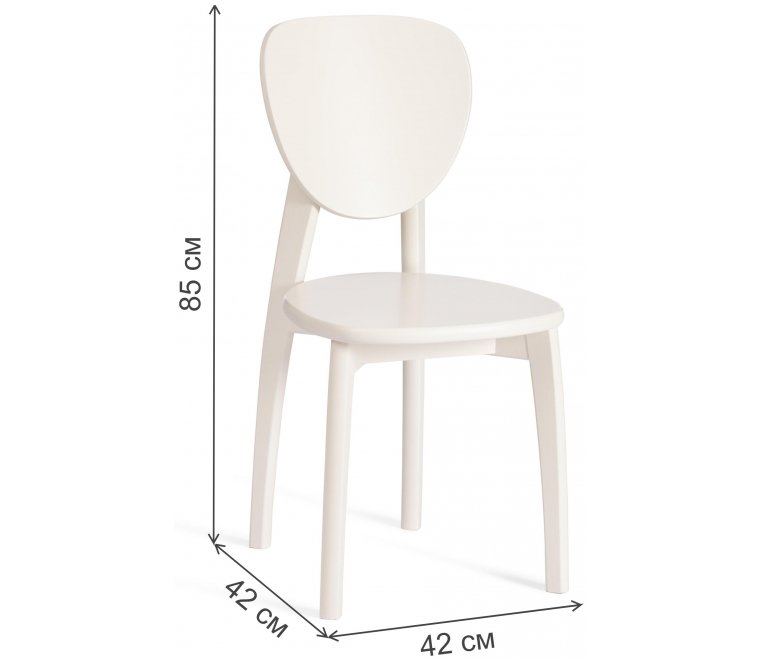 Деревянный стул Diamante ivory white
