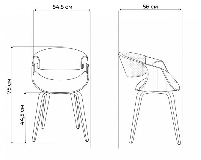 Деревянный стул JY1829-7s бежевый / орех