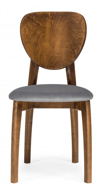 Деревянный стул Окава ткань tenerife stone / миланский орех