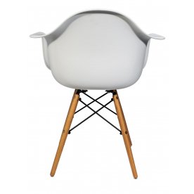 Кресло Hames белое / деревянный каркас