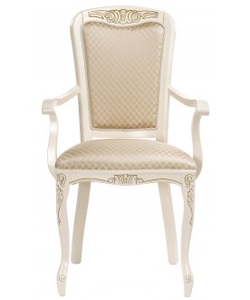 Стул-кресло Клето патина золото / ромб