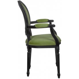Мягкий стул с подлокотниками Delo Kora Arm Green