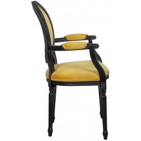 Мягкий стул с подлокотниками Delo Kora Arm Yellow