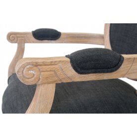 Мягкий стул с подлокотниками Diella Black