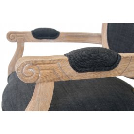 Мягкий стул с подлокотниками Diella Black