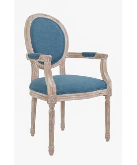 Мягкий стул с подлокотниками Diella Blue