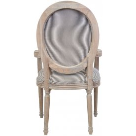 Мягкий стул с подлокотниками Diella Pinstripe