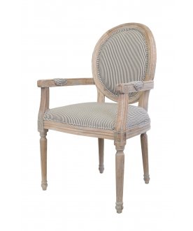 Мягкий стул с подлокотниками Diella Pinstripe