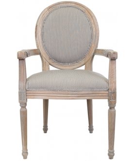 Мягкий стул с подлокотниками Diella Pinstripe