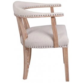 Мягкий стул с подлокотниками Tanner Beige