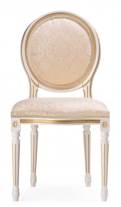 Стул Данте молочный / золотая патина