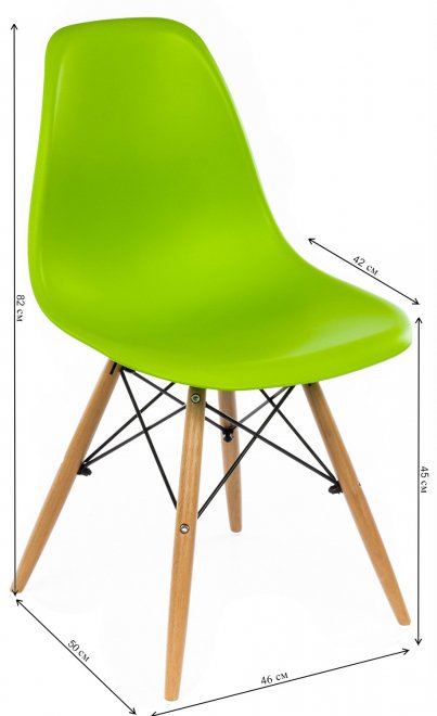 Стул Eames PC-015 зеленый