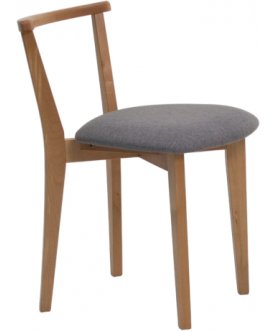 Деревянный стул Франк натуральное дерево / серый