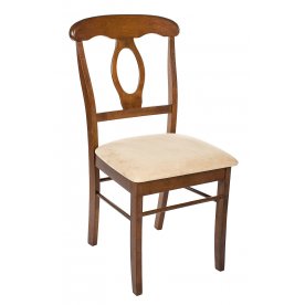 Стул НАПОЛЕОН с мягким сиденьем темный дуб / бежевый