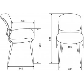 Комплект стульев Бюрократ KF-8W_2