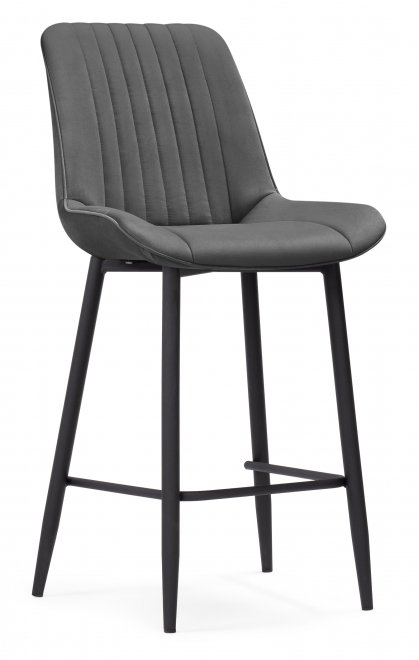 Комплект стульев полубарных Онда 2 шт темно-серый / черный