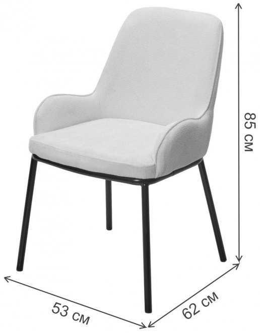 Кресло Brio cato-01 белый фактурный / черный