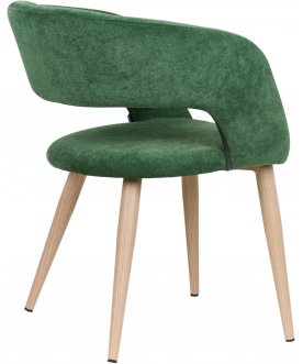 Стул-кресло Hugs зеленый / натуральный дуб