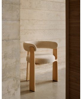 Стул-кресло Granite бежевое / натуральное