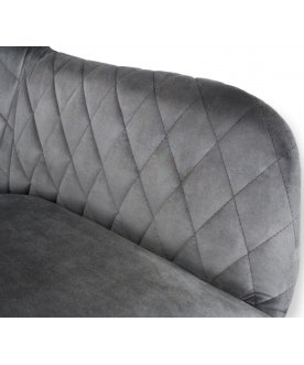 Стул-кресло SHT-ST38 / S38 угольно-серый / чёрный муар