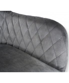 Стул-кресло SHT-ST38 / S95-1 угольно-серый / белый муар