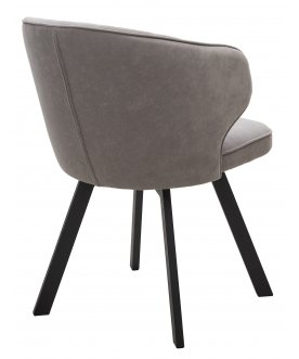 Стул-кресло Skat велюр серый B22 / черный