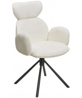 Стул-кресло Vardy 360 поворотное brego-31 бежевый / 7525-01 бежевый велюр / черный