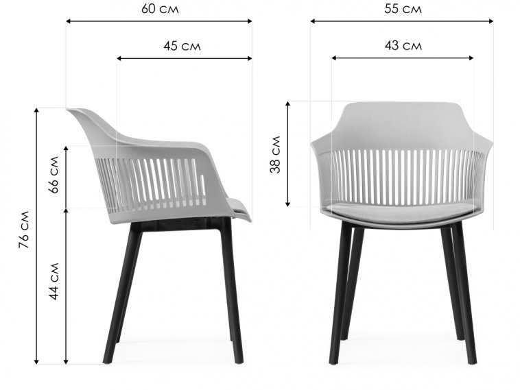 Пластиковый стул Crocs dark gray / black