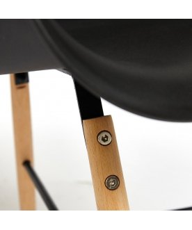 Стул-кресло Cindy Eames mod. 919 черный / black with natural