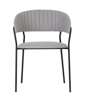 Стул-кресло Turin велюр серый / черный