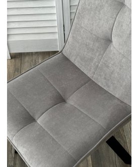 Стул дизайнерский Bronx велюр серый B22 / черный