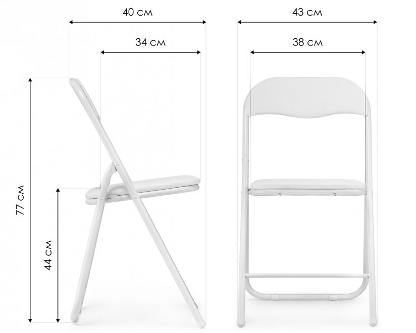 Стул на металлокаркасе Fold 1 складной black / black