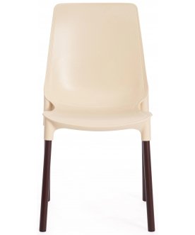 Стул дизайнерский Genius mod 75 бежевый / коричневый
