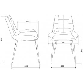 Стул на металлокаркасе Бюрократ KF-6