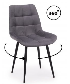 Стулья на металлокаркасе Челси 360 темно-серый (zd 995) / черный