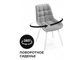 Стул МР Челси К 360 белый каркас 1К-360 зеленый велюр (velutto 20)