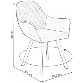 Стул на металлокаркасе Dikline 240