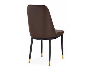 Стул на металлокаркасе Flor gray / brown / black