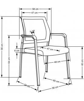 Стул на металлокаркасе Bergen