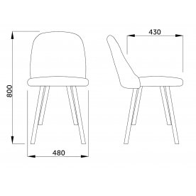 Стул на металлокаркасе Honnor