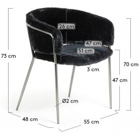 Стул на металлокаркасе Konnie